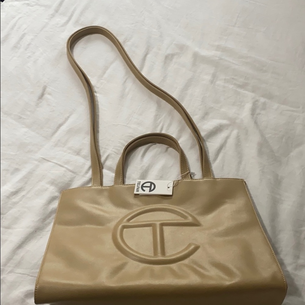 NWT Telfar Cream Medium shopping bag
